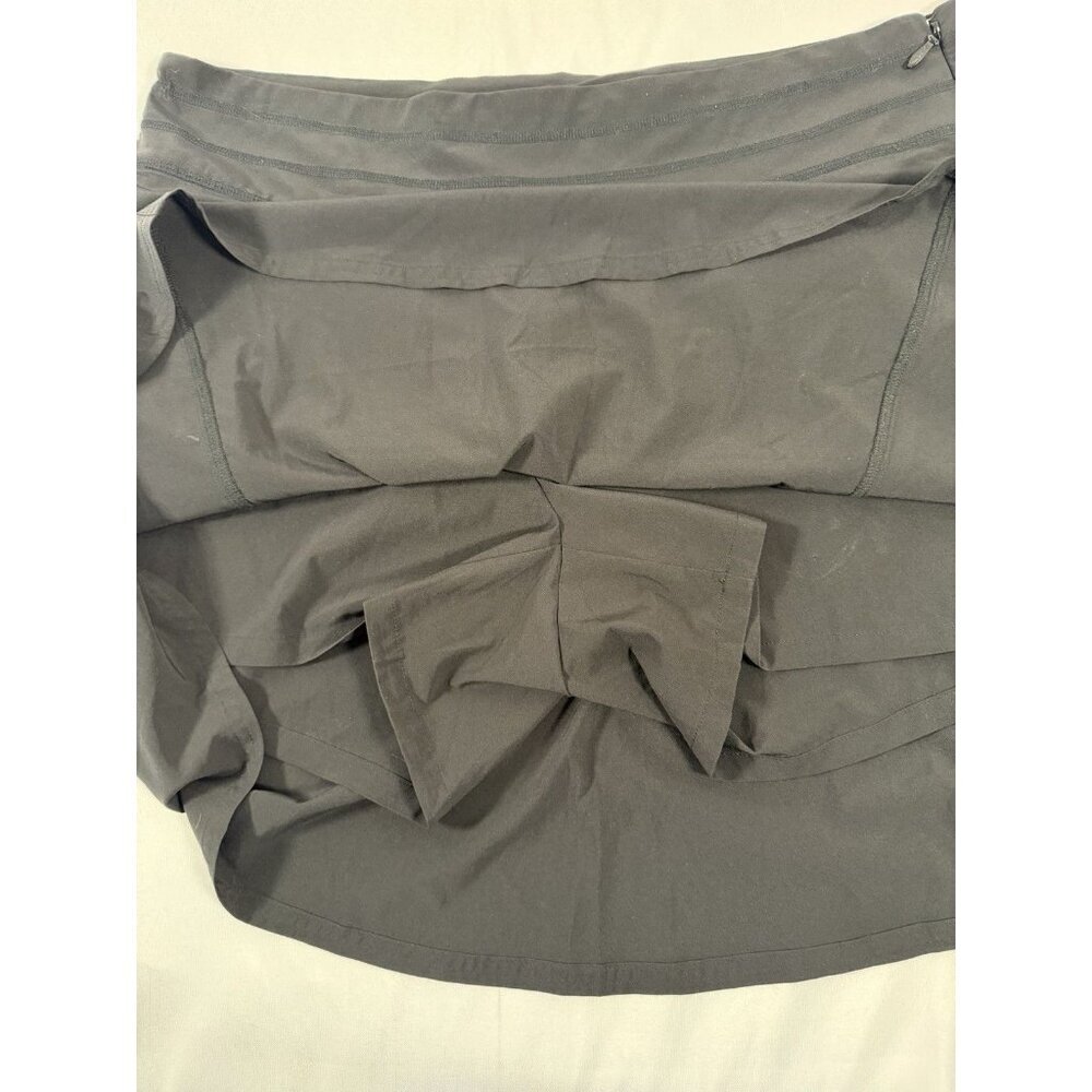 Athleta All Day Skort Jupe Short - Short Solid BlackAthletic Golf Zipper Size 16 - Picture 8 of 10